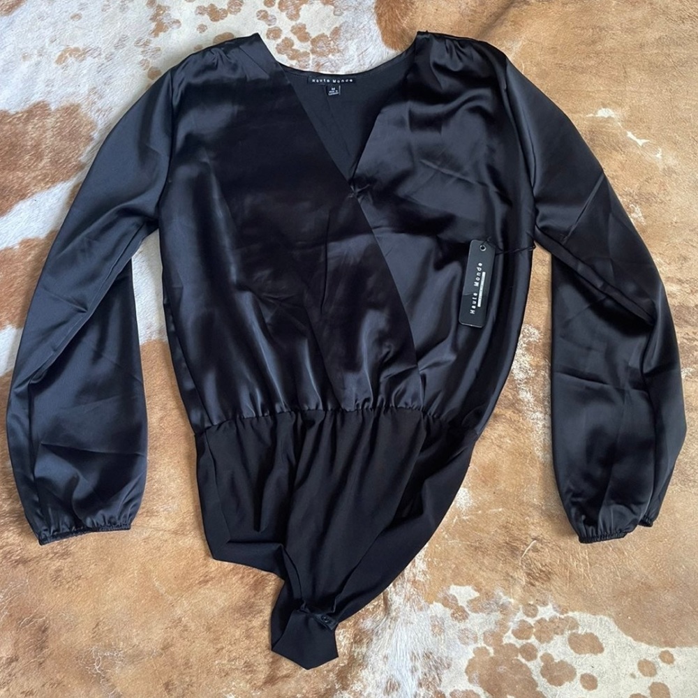 Haute Monde black Bodysuit